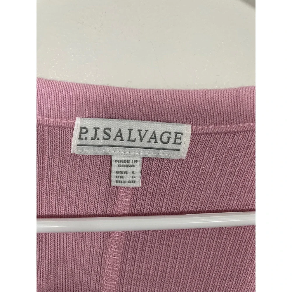 NWT P.J.‎ Salvage Textured Essential Long Sleeve Top in Lilac Rose Size Large